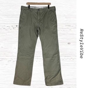 EDDIE BAUER Men’s Size 38x34 Pants Khakis Plaid Flannel Lined Flat Front